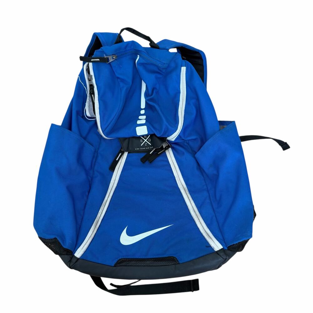 Nike Blue Hoops Elite Max Air 2.0 Quad Zip Basketball Backpack